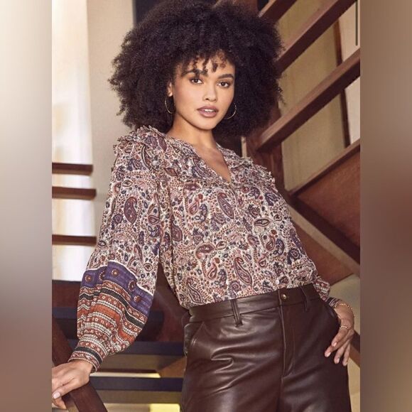 Cleobella Samara Ruffle Blouse Top - Organic Cotton - Picture 4 of 11